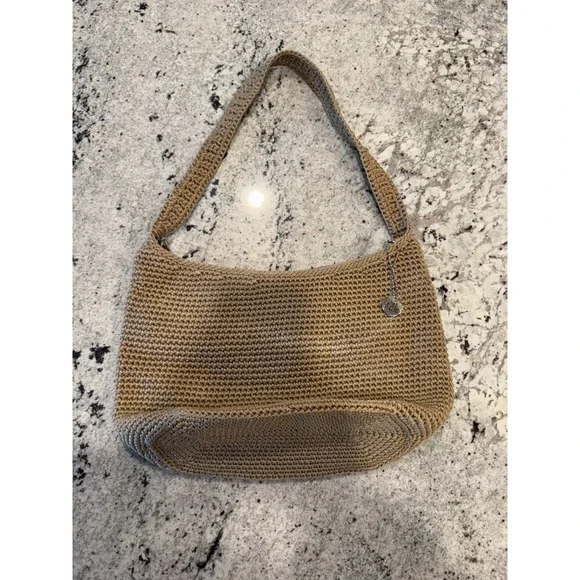 The Sak Sequoia Women's Handbag Brown Crochet Pockets Shoulder Strap Hobo Bag - Picture 3 of 9